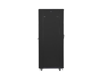 Комуникационен шкаф Lanberg rack cabinet 19" free-standing 42U / 800x800 self-assembly flat pack with mesh door, black