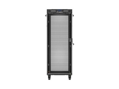 Комуникационен шкаф Lanberg rack cabinet 19" free-standing 32U/600X600 (FLAT PACK) with mesh door LCD black