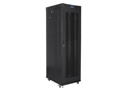 Комуникационен шкаф Lanberg rack cabinet 19" free-standing 42U/600x1000 (flat pack) with mesh door lcd black v2