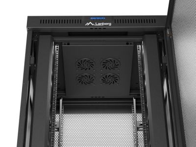 Комуникационен шкаф Lanberg rack cabinet 19" free-standing 37U/600X800 (FLAT PACK) with mesh door LCD black