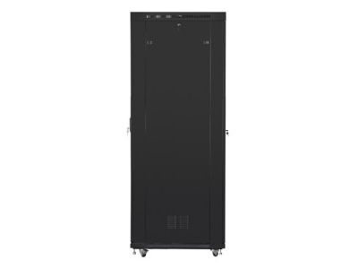 Комуникационен шкаф Lanberg rack cabinet 19" free-standing 47U/800x1000 (flat pack) with glass door lcd black v2