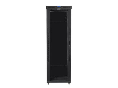 Комуникационен шкаф Lanberg rack cabinet 19" free-standing 47U/800x1000 (flat pack) with glass door lcd black v2
