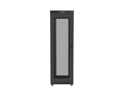 Комуникационен шкаф Lanberg rack cabinet 19" free-standing 42U/800x1200 (flat pack) with mesh door lcd black v2
