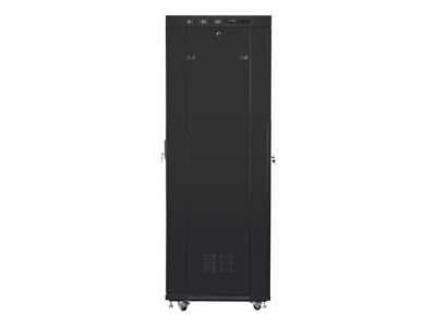 Комуникационен шкаф Lanberg rack cabinet 19" free-standing 42U/800x800 (flat pack) with glass door lcd black v2