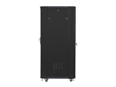 Комуникационен шкаф Lanberg rack cabinet 19" free-standing 32U / 600x800 self-assembly flat pack, black