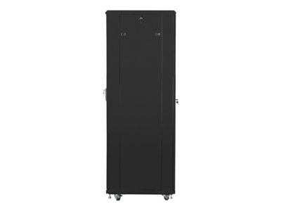 Комуникационен шкаф Lanberg rack cabinet 19" free-standing 42U/600x800 (flat pack) with mesh door black