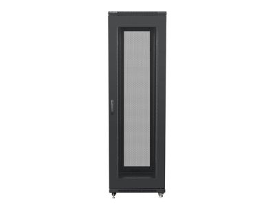 Комуникационен шкаф Lanberg rack cabinet 19" free-standing 42U/600x800 (flat pack) with mesh door black