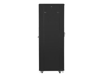 Комуникационен шкаф Lanberg rack cabinet 19" free-standing 42U/600x800 (flat pack) with mesh door black