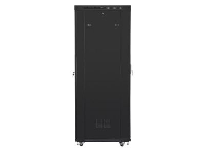 Комуникационен шкаф Lanberg rack cabinet 19" free-standing 42U/600x1000 (flat pack) with glass door lcd black v2