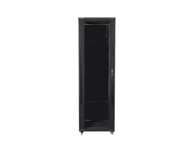 Комуникационен шкаф Lanberg rack cabinet 19" free-standing 42U / 800x800 self-assembly flat pack, black