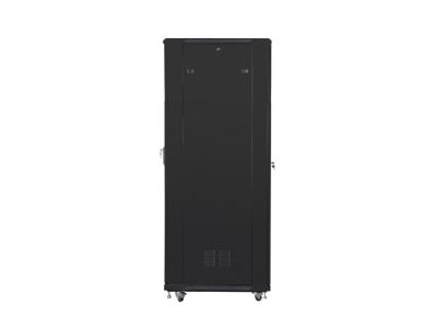 Комуникационен шкаф Lanberg rack cabinet 19" free-standing 42U / 800x800 self-assembly flat pack, black