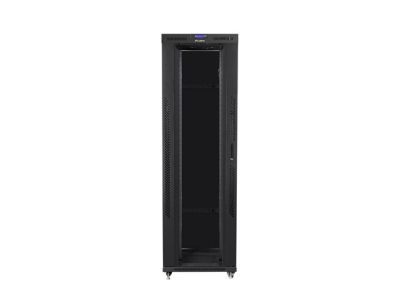Комуникационен шкаф Lanberg rack cabinet 19" free-standing 42U/800x1200 (flat pack) with glass door lcd black v2