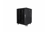 Комуникационен шкаф Lanberg rack cabinet 19" free-standing 15U/600x600 (flat pack) black