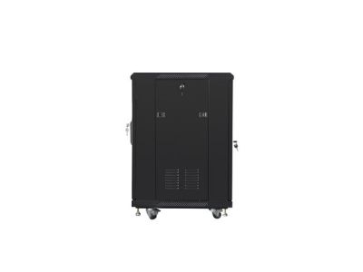 Комуникационен шкаф Lanberg rack cabinet 19" free-standing 15U/600x600 (flat pack) black