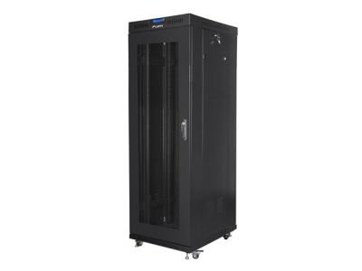 Комуникационен шкаф Lanberg rack cabinet 19" free-standing 37U / 600x800 self-assembly flat pack with mesh door LCD, black