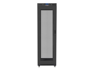 Комуникационен шкаф Lanberg rack cabinet 19" free-standing 42U/600x600 (flat pack) with mesh door lcd black v2