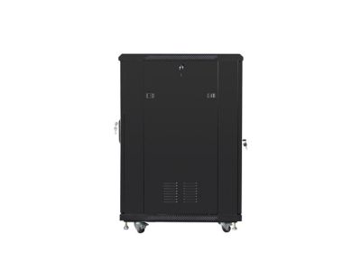 Комуникационен шкаф Lanberg rack cabinet 19" free-standing 22U/600x800 (flat pack) with mesh door black