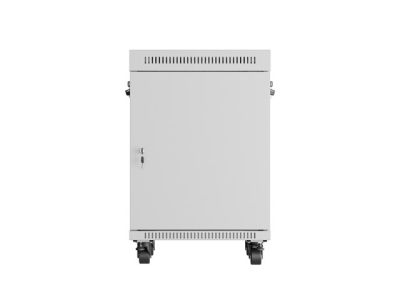 Комуникационен шкаф Lanberg rack cabinet 19" free-standing 15U/600x600 (flat pack) with glass door lcd grey v2