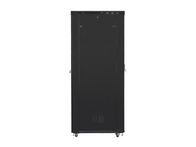 Комуникационен шкаф Lanberg rack cabinet 19" free-standing 47U/800x1200 (flat pack) with glass door lcd black v2