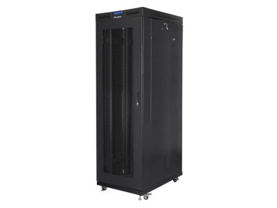 Комуникационен шкаф Lanberg rack cabinet 19" free-standing 42U/800x1000 (flat pack) with mesh door lcd black v2