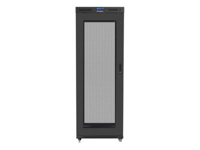 Комуникационен шкаф Lanberg rack cabinet 19" free-standing 42U/800x1000 (flat pack) with mesh door lcd black v2