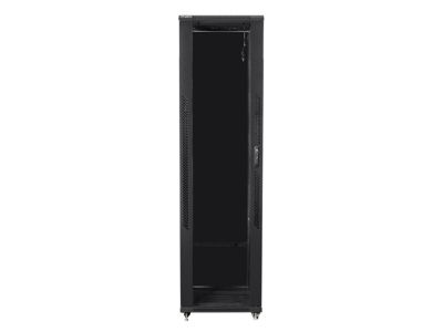 Комуникационен шкаф Lanberg rack cabinet 19" free-standing 37U / 800x800 self-assembly flat pack, black