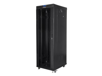 Комуникационен шкаф Lanberg rack cabinet 19" free-standing 37U/600x800 (flat pack) with glass door lcd black v2