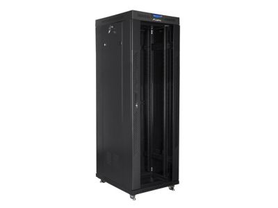 Комуникационен шкаф Lanberg rack cabinet 19" free-standing 37U/600x800 (flat pack) with glass door lcd black v2