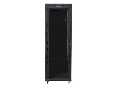 Комуникационен шкаф Lanberg rack cabinet 19" free-standing 37U/600x800 (flat pack) with glass door lcd black v2