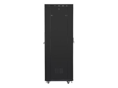 Комуникационен шкаф Lanberg rack cabinet 19" free-standing 42U/600x800 (flat pack) with mesh door lcd black v2