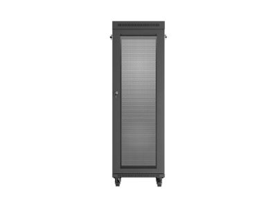 Комуникационен шкаф Lanberg rack cabinet 19" free-standing 37U/600X600 (FLAT PACK) with mesh door LCD black