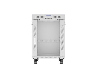 Комуникационен шкаф Lanberg rack cabinet 19" free-standing 15U/600x800 (flat pack) with glass door lcd grey v2
