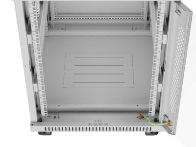 Комуникационен шкаф Lanberg rack cabinet 19" free-standing 15U/600x800 (flat pack) with glass door lcd grey v2