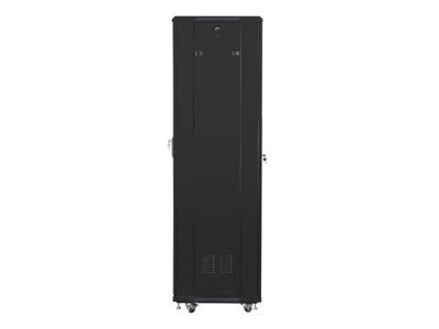 Комуникационен шкаф Lanberg rack cabinet 19" free-standing 42U / 600x600 self-assembly flat pack, black