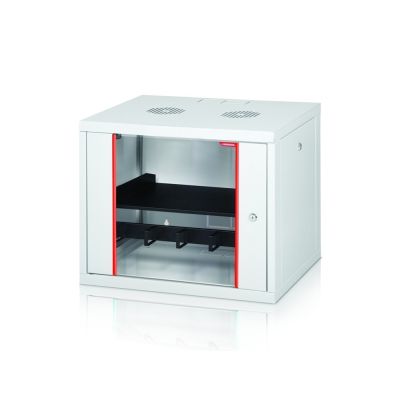 Комуникационен шкаф Formrack 19" Wall Mounted rack 12U 555/450mm, removable locking sides, height: 593mm, loading capacity: 100kg., tempered glass door, 19" front rails (back rails optionable)