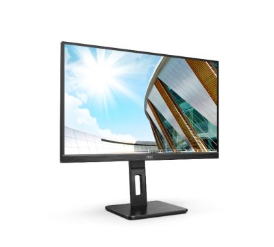 Монитор AOC 24P2QM, 23.8" VA WLED, 1920x1080@75Hz, 4ms GtG, 300cd m/2, 3000:1, 50M:1 DCR, Adaptive Sync, Low Blue Light, FlickerFree, 2Wx2, Tilt, Height Adjust, Pivot, Swivel, D-SUB, DVI, HDMI, DP, USB hub