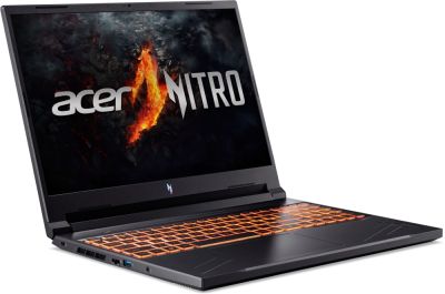 Лаптоп Acer Nitro 16, ANV16-71-76BW, Intel Core i7-14650HX (up to 5.2GHz, 30MB), 16" FHD IPS up to 165Hz SlimBezel, 16GB DDR5 (1 slot free), 512GB PCIe NVMe SSD, GeForce RTX 4050 6GB GDDR6, Wi-Fi 6 AX201+BT5.1, Killer E2650, HD Cam, KB Backlight, No OS, B