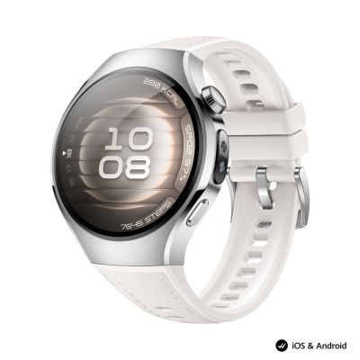 Часовник Huawei Watch 5, Soc-L19L, White + Huawei FreeBuds 6i White + Black Fluoroelastomer Strap