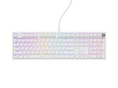 Клавиатура Genesis Mechanical Gaming Keyboard Thor 404 White RGB Backlight Gateron Yellow Pro, US Layout