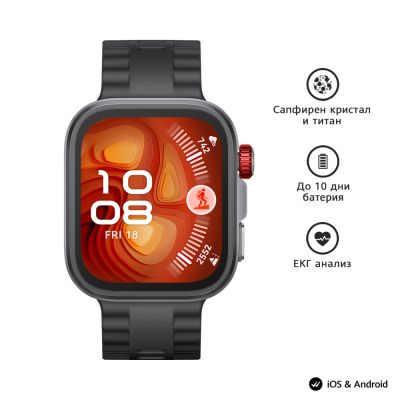 Часовник Huawei Watch Fit 4 pro, Seiya-B29F, Black + Huawei FreeBuds SE 2 ULC-CT010
