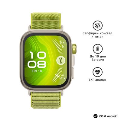 Часовник Huawei Watch Fit 4 pro, Seiya-B29F, Green + Huawei FreeBuds SE 2 ULC-CT010