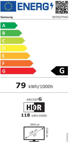Телевизор Samsung QLED 55Q7F, 138 cm, Smart, 4K Ultra HD, 50Hz Model 2025