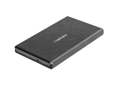 Кутия за твърд диск Natec External HDD/SSD Enclosure Rhino SATA 2.5" USB 2.0 Aluminium Slim Black