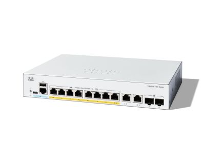 Комутатор Cisco Catalyst 1300 8-port GE, PoE, Ext PS, 2x1G Combo