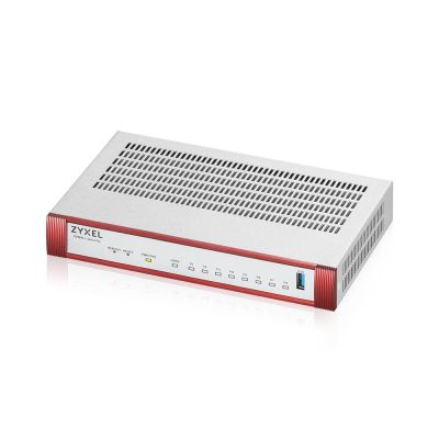Защитна стена Zyxel USG FLEX 100 H, 8 Gigabit user-definable ports, 1*USB with 1 YR Gold Security Pack