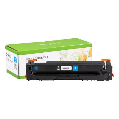 Тонер касета универсална Static Control Cyan HP no. 203X CF541X CRG-054HC SUPER PREMIUM Съвместим консуматив, голям капацитет 2 500 стр.