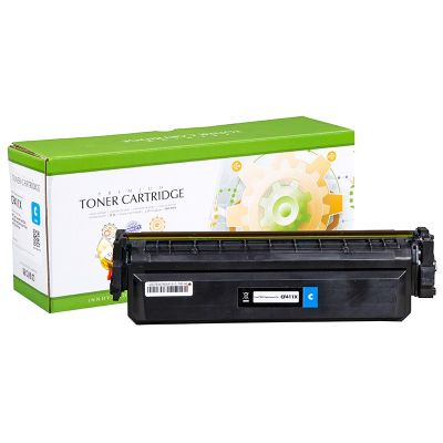 Тонер касета универсална Static Control Cyan HP no. 410X CF411X CRG-046HC SUPER PREMIUM Съвместим консуматив, голям капацитет 6 500 стр.