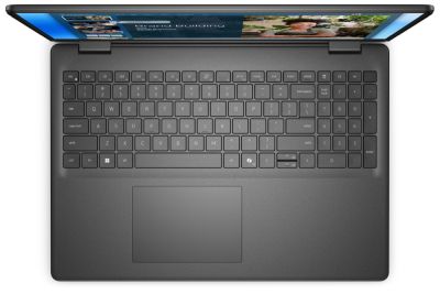 Лаптоп Dell 16 DC16250, Intel Core 5 120U (10 cores, up to 5.0 GHz), 16.0" FHD+(1920x1200) AG, 300nits, 16GB, 2x8GB, DDR5, 5200 MT/s, 512GB M.2 PCIe, Intel Graphics, Cam, FPR, Wi-Fi 6, Backlit Kb, Ubuntu, Carbon Black, 3Y PS