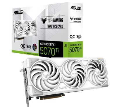Видео карта Asus TUF Gaming GeForce RTX 5070 Ti 16GB GDDR7 OC White