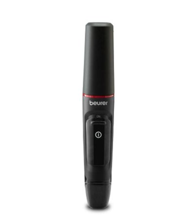 Тример Beurer MN3X mini trimer; For trimming and shaping eyebrow, nose and ear hairs; 2 attachments and extra comb attachment 3/6 mm; Splash-proof (IPX4)